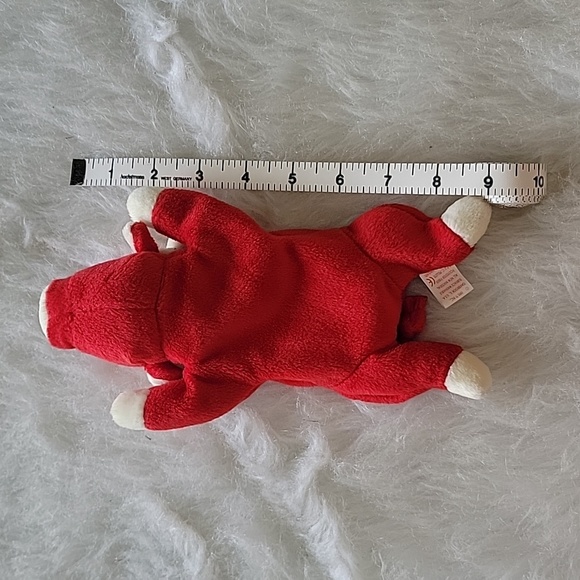 TY BEANIE BABY Red Bull "Snort" Collectible Plush - Picture 6 of 6